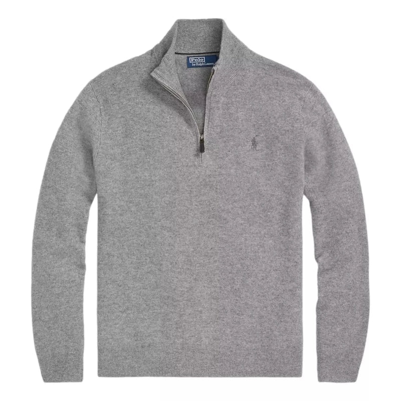 POLO RALPH LAUREN Polo Ralph Lauren Wollen Trui Kwartrits Grijs - Match Laren