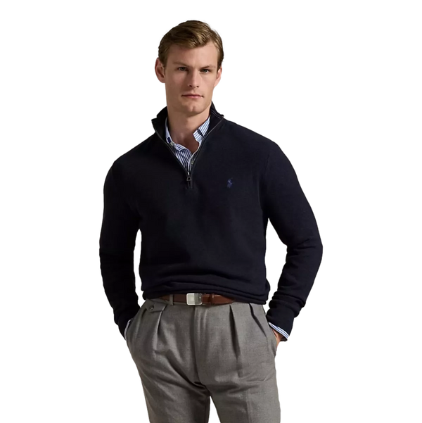 POLO RALPH LAUREN Polo Ralph Lauren Trui Katoen Mesh-Gebreid Marine - Match Laren