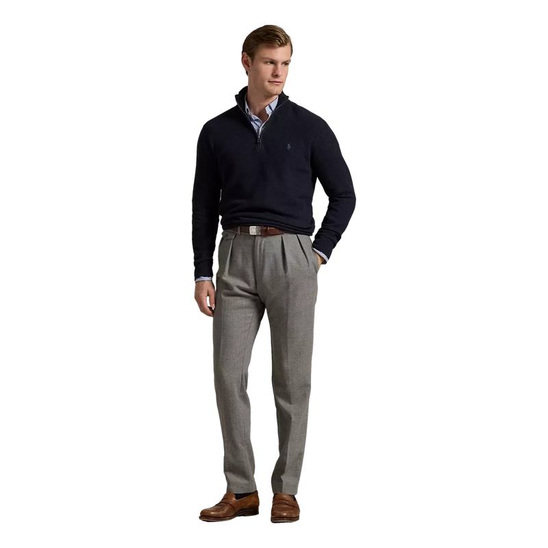 POLO RALPH LAUREN Polo Ralph Lauren Trui Katoen Mesh-Gebreid Marine - Match Laren