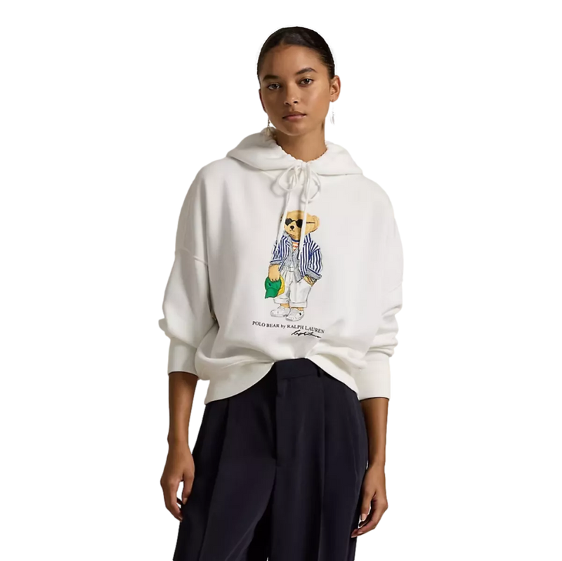 POLO RALPH LAUREN Polo Ralph Lauren Fleece Hoodie Met Beer Wit - Match Laren