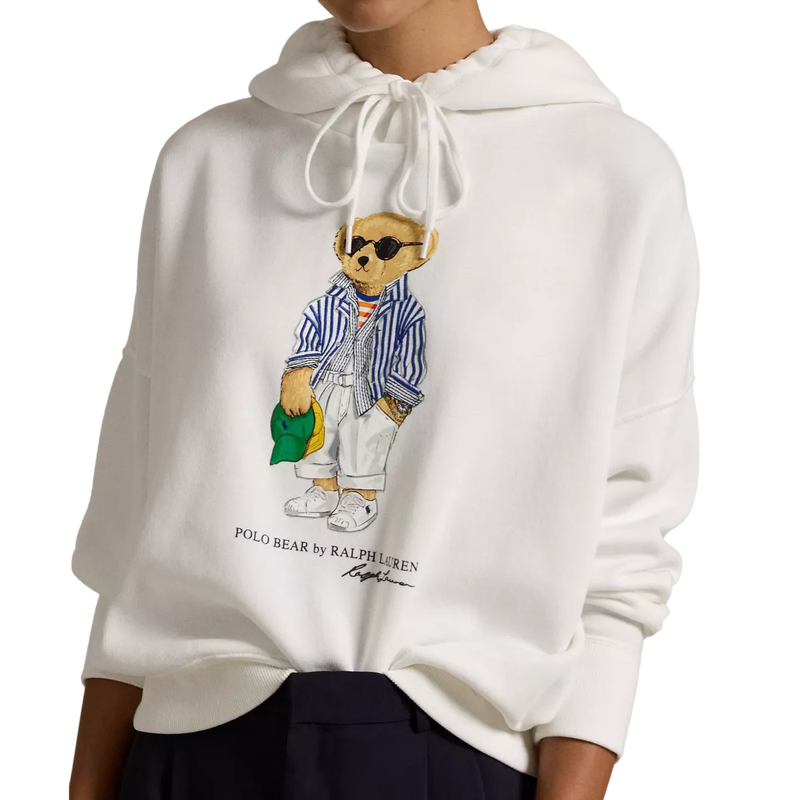 POLO RALPH LAUREN Polo Ralph Lauren Fleece Hoodie Met Beer Wit - Match Laren