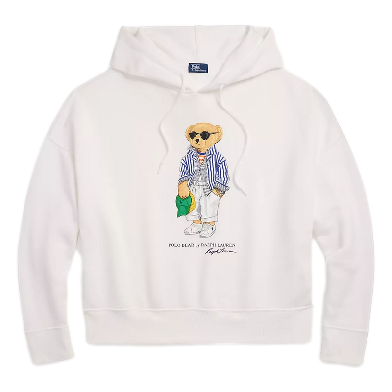 POLO RALPH LAUREN Polo Ralph Lauren Fleece Hoodie Met Beer Wit - Match Laren