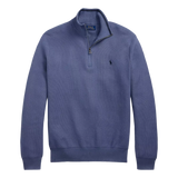 POLO RALPH LAUREN Polo Ralph Lauren Mesh-Gebreide Katoenen Trui Met Rits Jeans Blauw - Match Laren