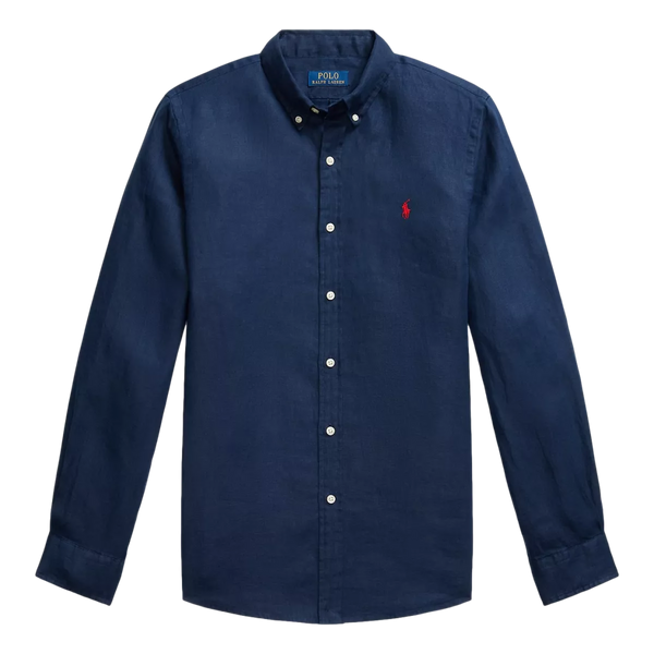 POLO RALPH LAUREN Polo Ralph Lauren Linnen Overhemd Marine - Match Laren
