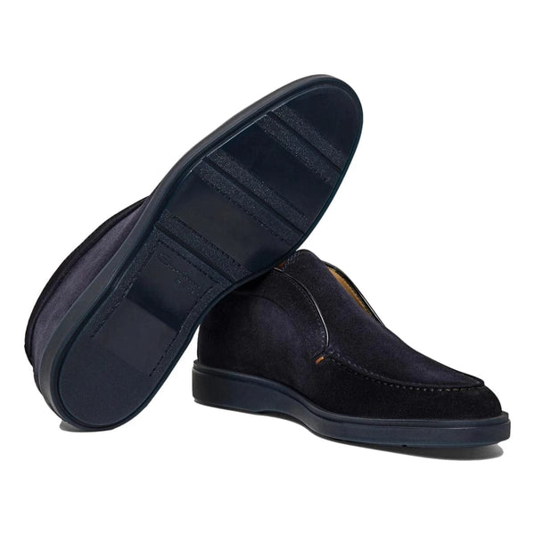 SANTONI M SCHOEN HOOG SANTONI - Schoenen slip-on suede marine - Match Laren