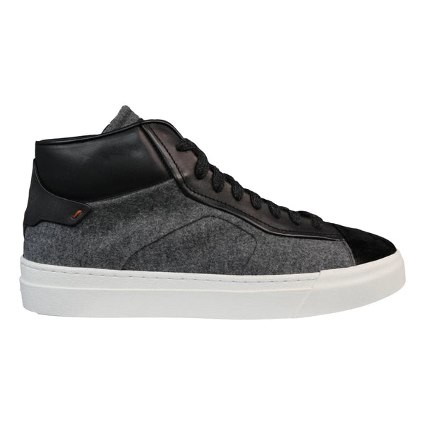 SANTONI M SCHOEN HOOG SANTONI -  Sneaker hoog wol met leer - Match Laren