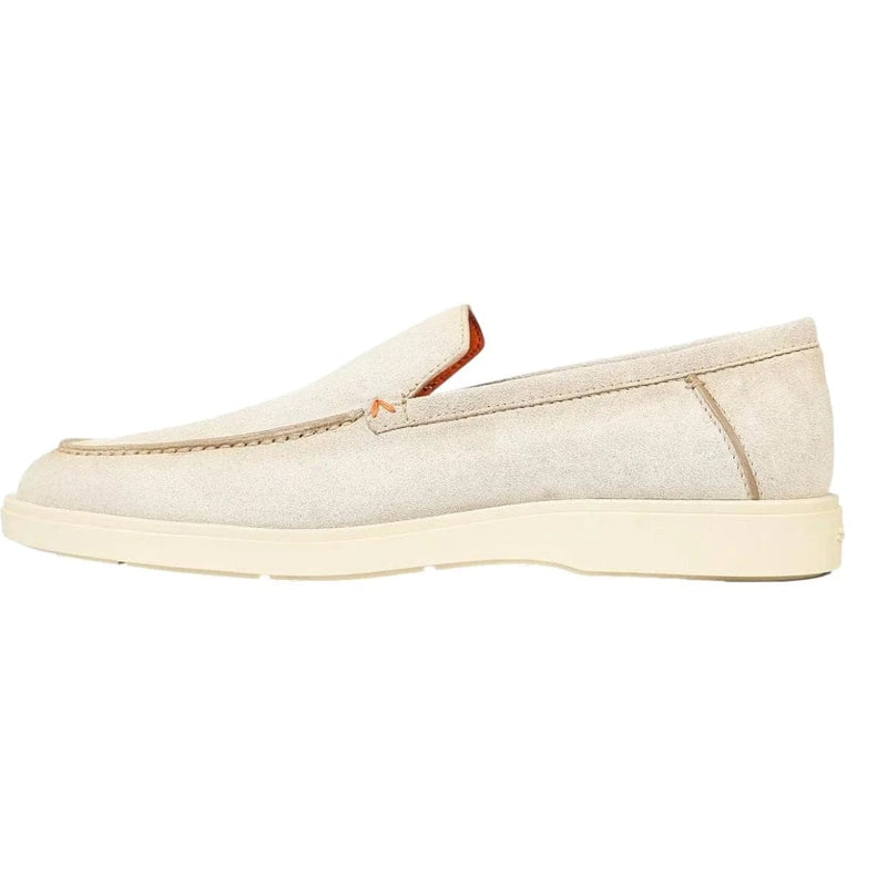 SANTONI M SCHOEN LAAG Santoni Loafer Suede Beige - Match Laren