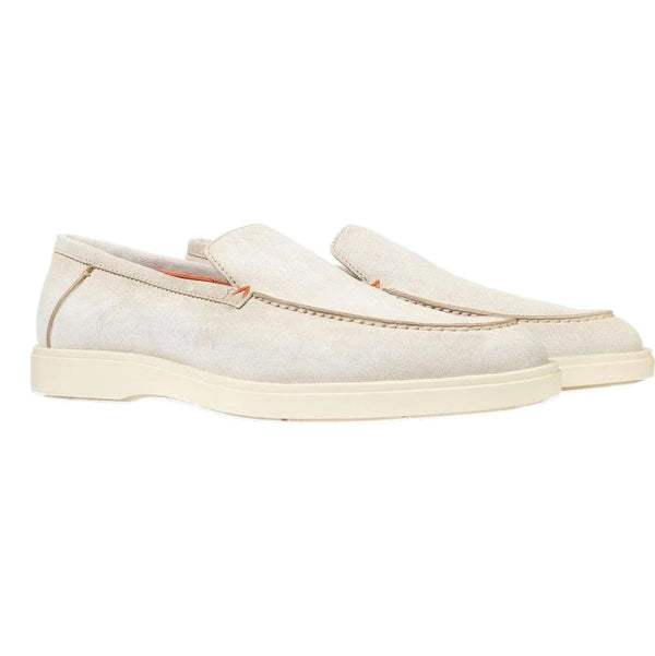 SANTONI M SCHOEN LAAG Santoni Loafer Suede Beige - Match Laren