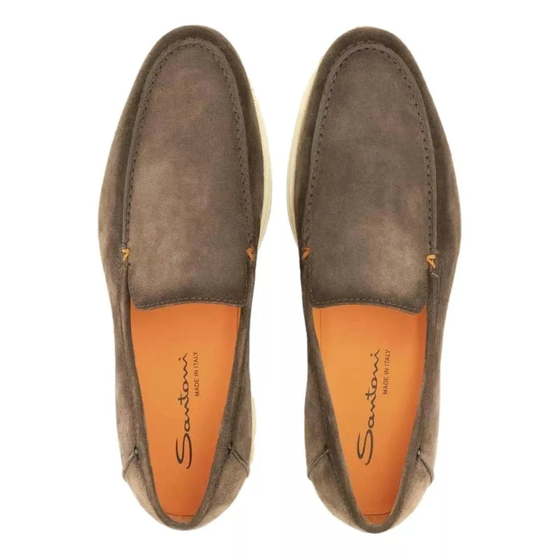 SANTONI M SCHOEN LAAG Santoni Loafers Suede Bruin - Match Laren
