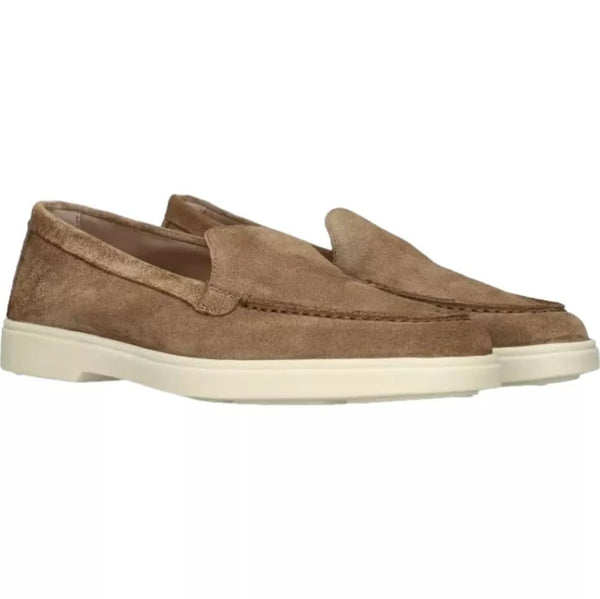 SANTONI M SCHOEN LAAG Santoni Loafers Suede Lichtbruin Dames - Match Laren