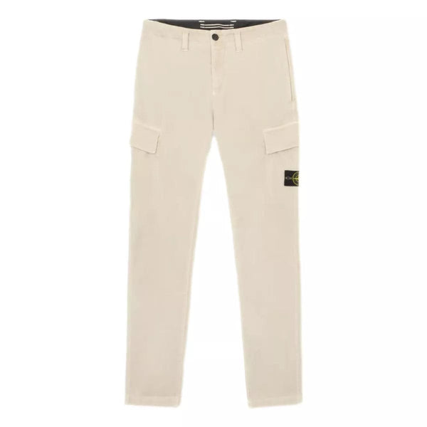 STONE ISLAND M BROEK Stone Island 301L1 Skinny Fit Cargobroek Off White - Match Laren