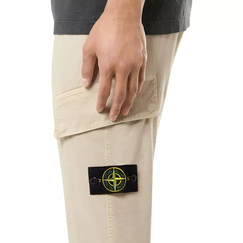 STONE ISLAND Stone Island 301L1 Skinny Fit Cargobroek Off White - Match Laren