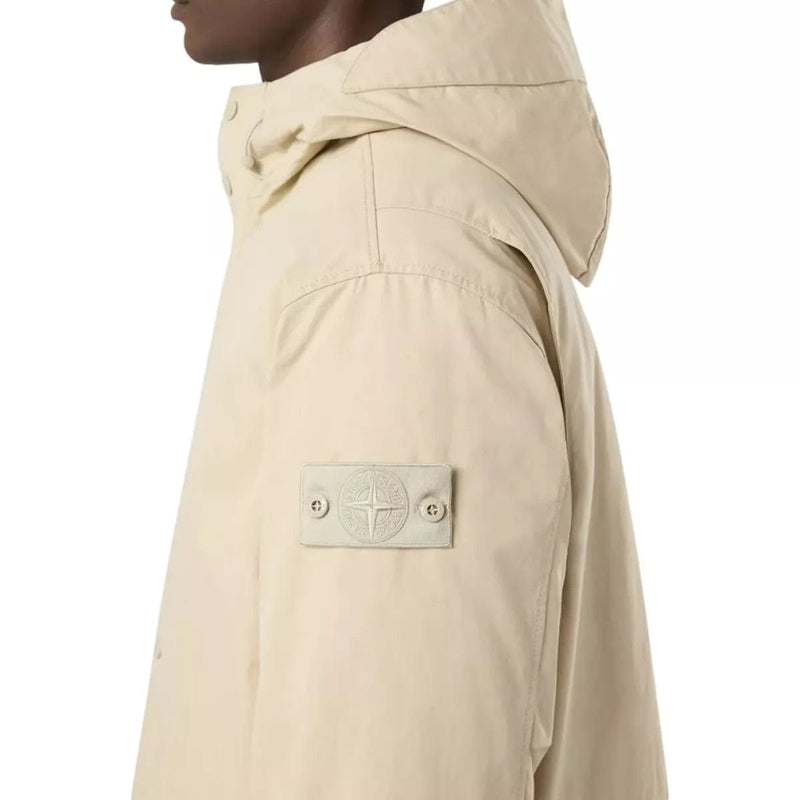 STONE ISLAND M JAS Stone Island Parka Met Natuurlijke Allweather Barrière Zand - Match Laren