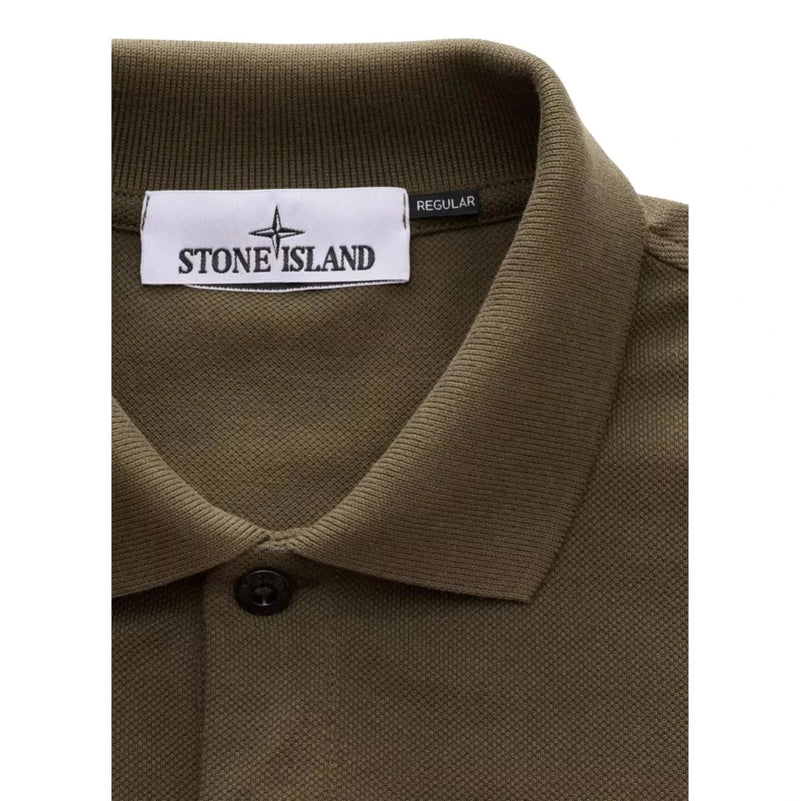 STONE ISLAND M POLO Stone Island Polo Olijfgroen - Match Laren