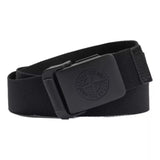 STONE ISLAND M RIEM 100 / ZWART Stone Island Belt Met Metalen Gesp Zwart - Match Laren