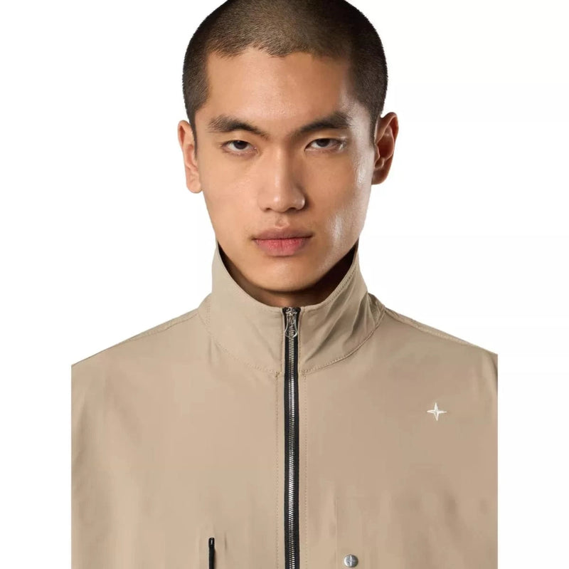 STONE ISLAND M SHIRT Stone Island Camel Nylon Shirt - Match Laren