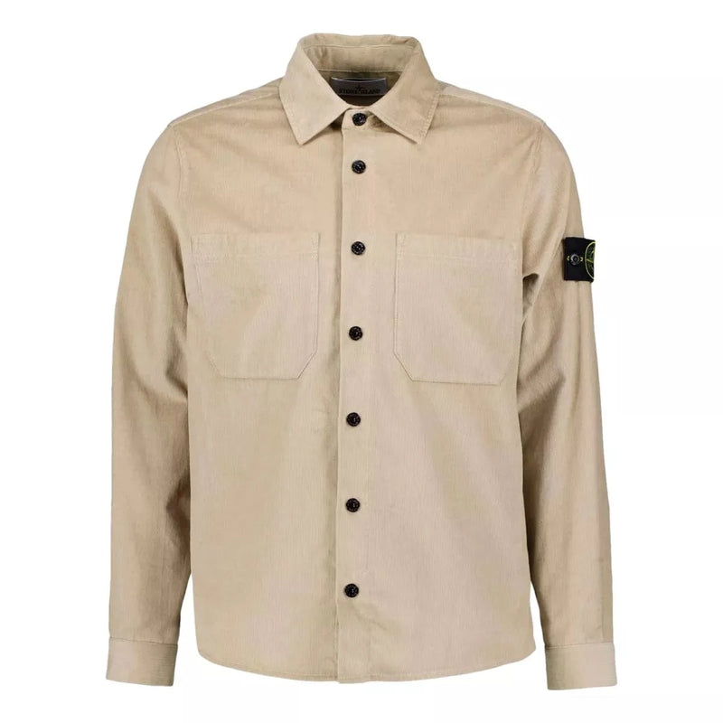 STONE ISLAND M SHIRT Stone Island Overshirt Camel - Match Laren