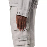 STONE ISLAND M SHORT Stone Island Linen Short Grijs - Match Laren