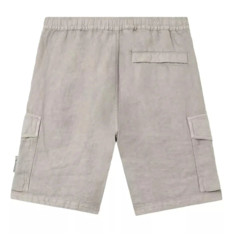 STONE ISLAND M SHORT Stone Island Linen Short Grijs - Match Laren