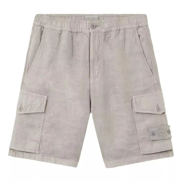 STONE ISLAND M SHORT Stone Island Linen Short Grijs - Match Laren