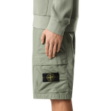 STONE ISLAND M SHORT Stone Island Short Stretchkatoen Lichtgroen - Match Laren
