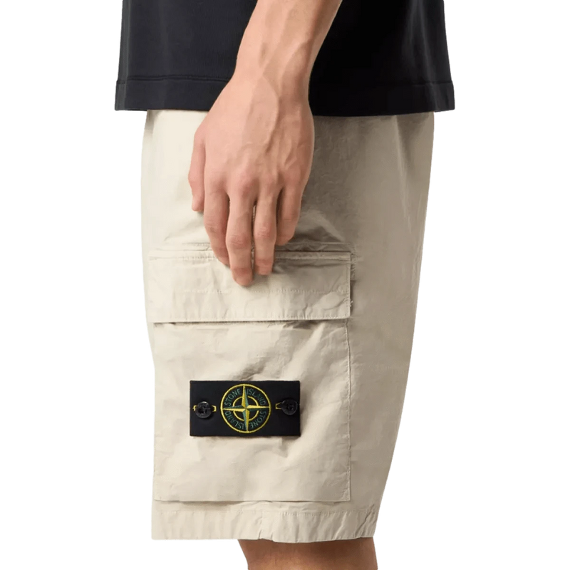 STONE ISLAND M SHORT Stone Island Short Stretchkatoen Zand - Match Laren