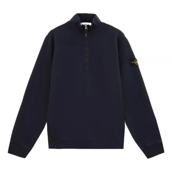 STONE ISLAND M SWEATER S / MARINE Stone Island Sweatshirt Met Halve Rits Marine - Match Laren