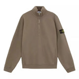 STONE ISLAND M SWEATER S / OLIJF Stone Island Sweatshirt Met Halve Rits Olijf - Match Laren