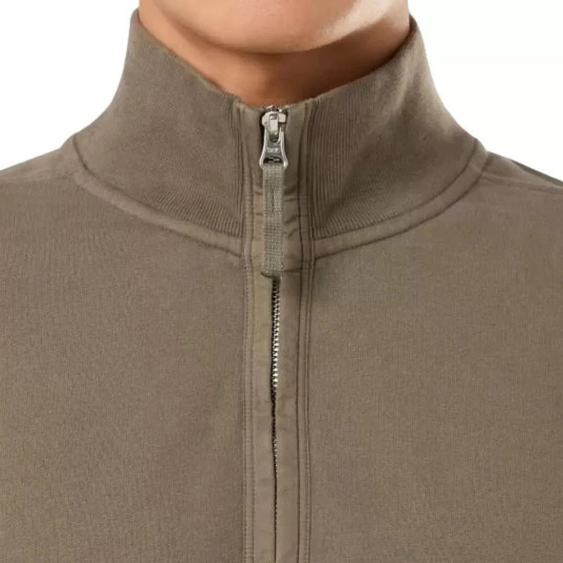 STONE ISLAND M SWEATER S / OLIJF Stone Island Sweatshirt Met Halve Rits Olijf - Match Laren