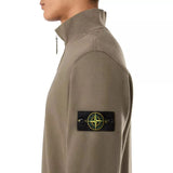 STONE ISLAND M SWEATER S / OLIJF Stone Island Sweatshirt Met Halve Rits Olijf - Match Laren