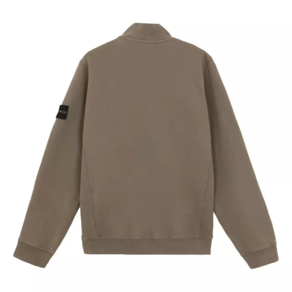 STONE ISLAND M SWEATER S / OLIJF Stone Island Sweatshirt Met Halve Rits Olijf - Match Laren