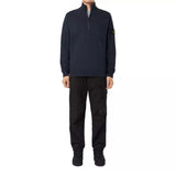 STONE ISLAND M SWEATER Stone Island Sweatshirt Met Halve Rits Marine - Match Laren