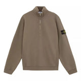 STONE ISLAND M SWEATER Stone Island Sweatshirt Met Halve Rits Olijf - Match Laren