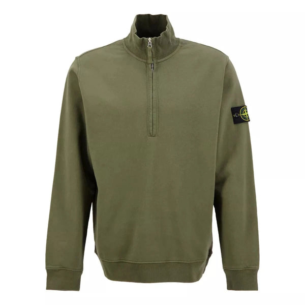 STONE ISLAND M SWEATER Stone Island Trui Met Rits Donkergroen - Match Laren