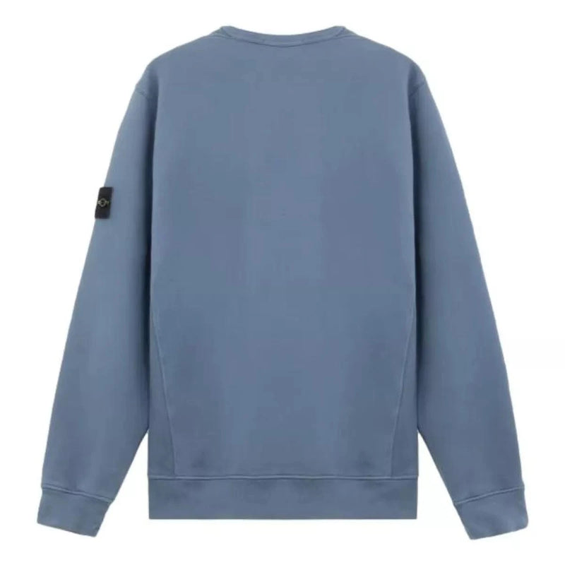 STONE ISLAND M SWEATER XL / BLAUWGRIJS Stone Island 62420 Organisch Katoen Fleece Sweatshirt Blauwgrijs - Match Laren