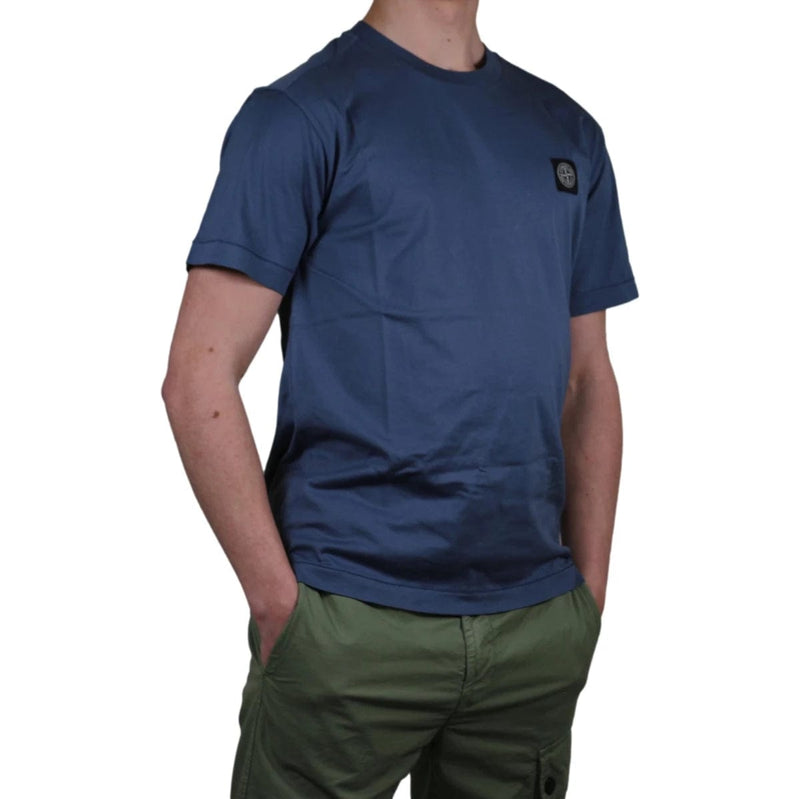 STONE ISLAND M T-SHIRT STONE ISLAND BLAUW SHIRT - MATCH LAREN