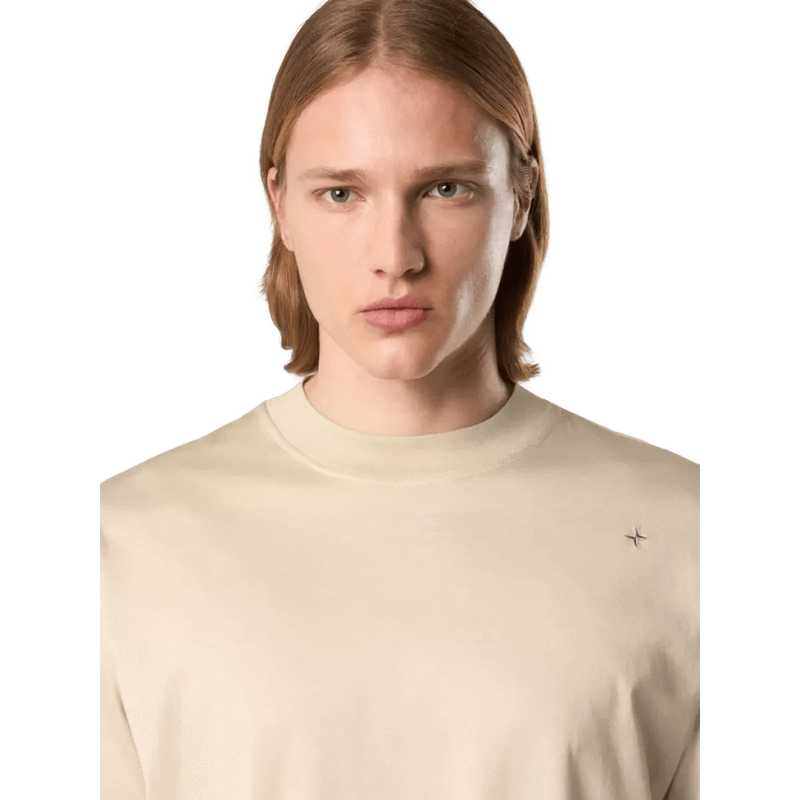 STONE ISLAND M T-SHIRT Stone Island Katoenen T-Shirt Zand - Match Laren