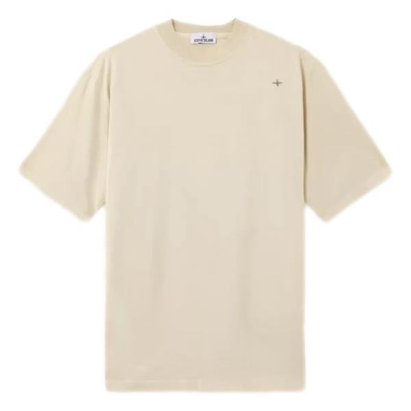 STONE ISLAND M T-SHIRT Stone Island Katoenen T-Shirt Zand - Match Laren