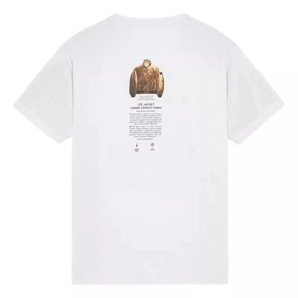 STONE ISLAND M T-SHIRT XXL / WIT STONE ISLAND T-shirt Archivo Print Wit - Match Laren