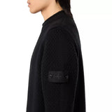 STONE ISLAND M TRUI L / ZWART Stone Island 515FA Ghost Trui Met Losse Ronde Hals Zwart - Match Laren