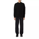 STONE ISLAND M TRUI L / ZWART Stone Island 515FA Ghost Trui Met Losse Ronde Hals Zwart - Match Laren