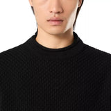 STONE ISLAND M TRUI L / ZWART Stone Island 515FA Ghost Trui Met Losse Ronde Hals Zwart - Match Laren