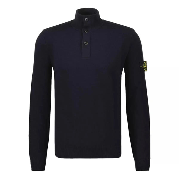 STONE ISLAND M TRUI S / DONKER BLAUW Stone Island Trui Met Knopen Donkerblauw - Match Laren