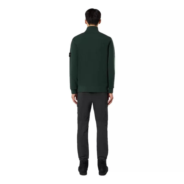 STONE ISLAND M TRUI S / NVT Stone Island Mock Neck Sweater Met Geribde Details Musk Green - Match Laren