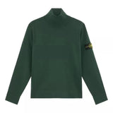 STONE ISLAND M TRUI S / NVT Stone Island Mock Neck Sweater Met Geribde Details Musk Green - Match Laren