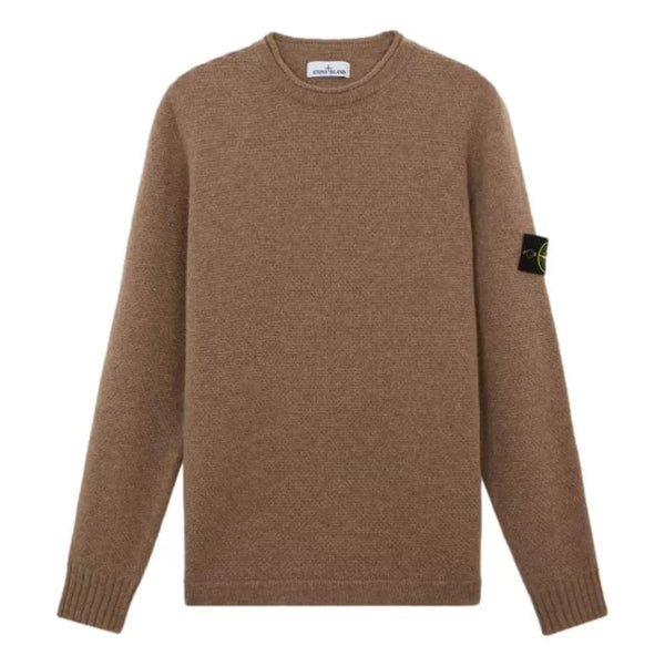 STONE ISLAND M TRUI S / NVT Stone Island Sweater Met Ronde Hals En Geribde Details Walnut Brown - Match Laren