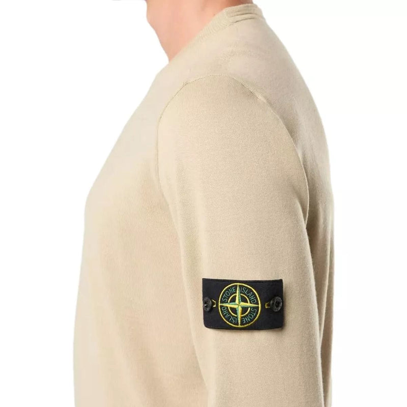 STONE ISLAND M TRUI Stone Island Crewneck Sweater Off White - Match Laren