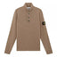 STONE ISLAND M TRUI Stone island halfzip trui met knoopjes bruin - Match Laren