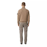 STONE ISLAND Stone island halfzip trui met knoopjes bruin - Match Laren