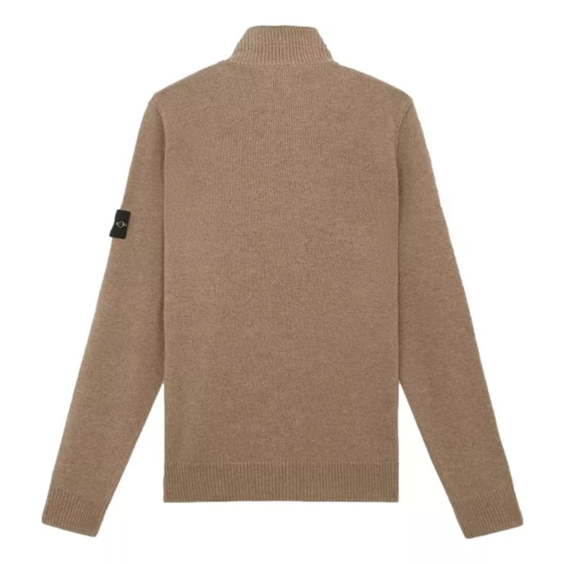 STONE ISLAND Stone island halfzip trui met knoopjes bruin - Match Laren
